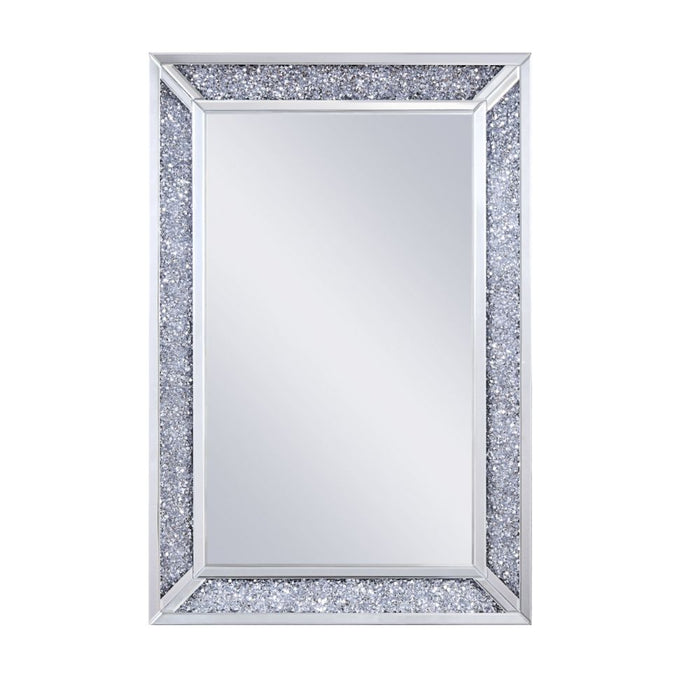 Noralie Glam Accent Mirror with Mirrored Corner