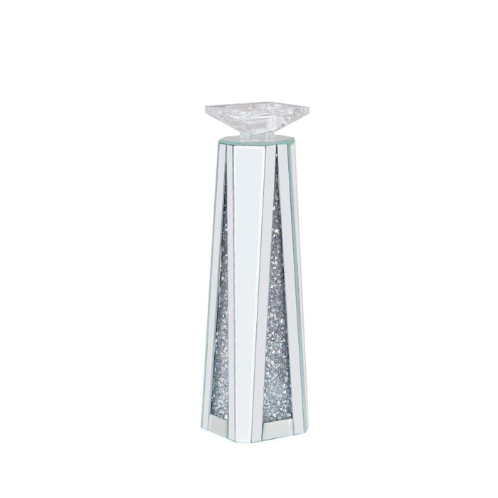 Noralie Glam Candle Holder with Faux Diamonds Inlay (Set-2)