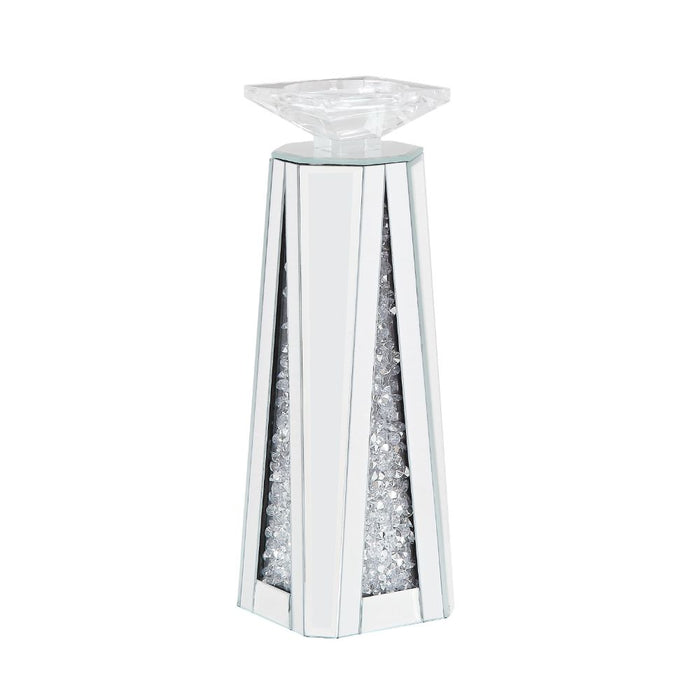 Noralie Glam Candle Holder with Faux Diamonds Inlay (Set-2)