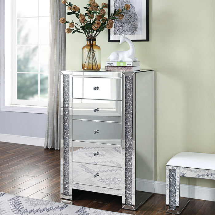 Noralie 47"H Glam Cabinet with Sled Base