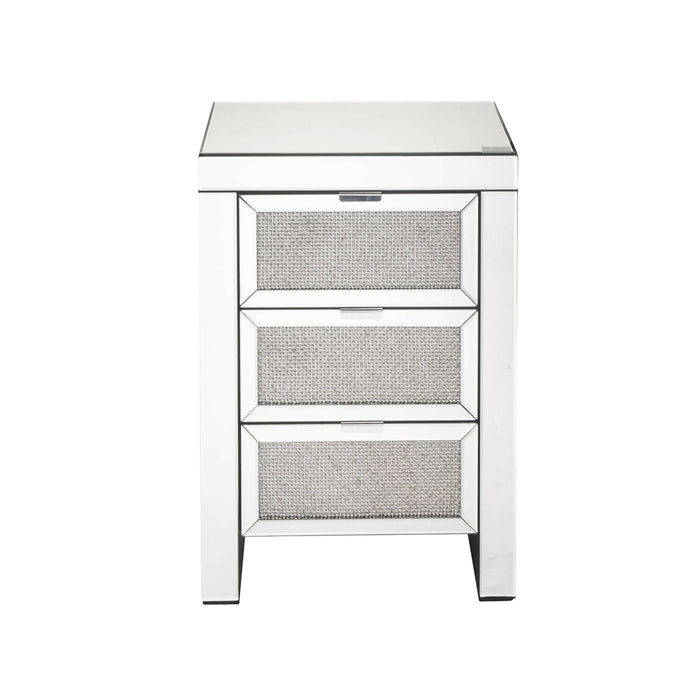 Noralie 3 Drawers Glam Rectangular Accent Table