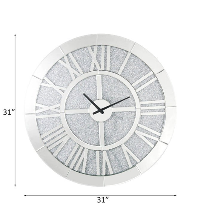 Noralie 31"L x 31"H Round Glam Wall Clock