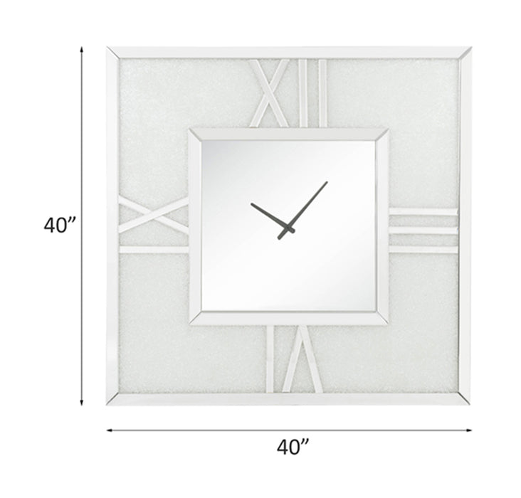 Noralie Glam Square Wall Clock with LED