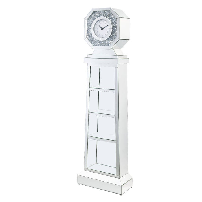 Noralie Glam Grandfather Clock with Faux Diamonds Inlay