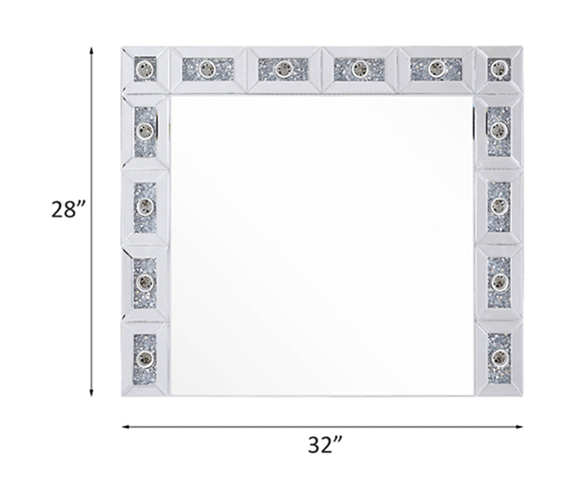 Noralie 32"L x 28"H Rectangular Glam Accent Mirror