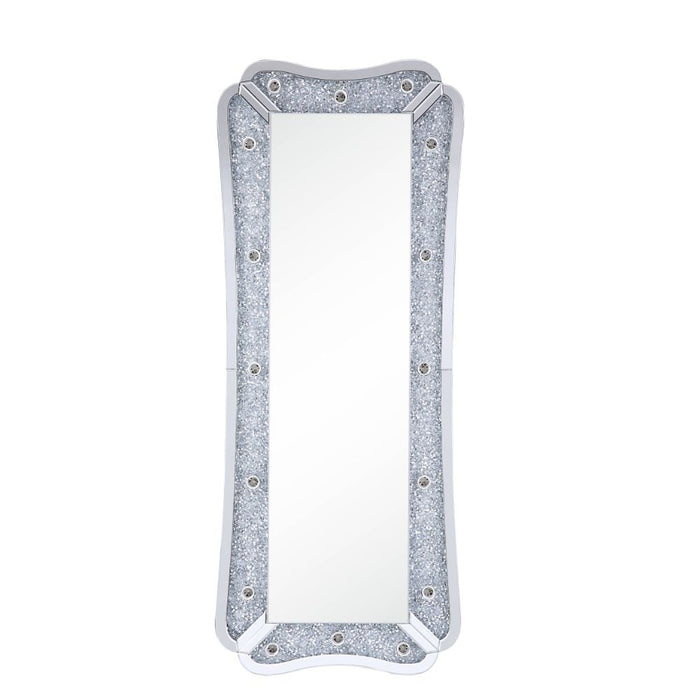 Noralie 26"W x 63"H Glam Floor Mirror with LED