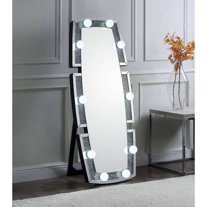 Noralie Rectangular Glam Accent Floor Mirror