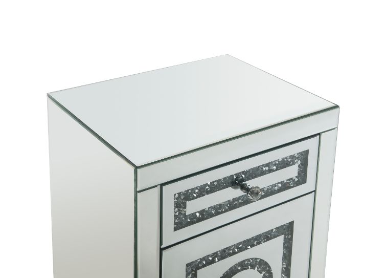 Noralie 26"H 2 Drawers Rectangular Accent Table with Tapered Legs