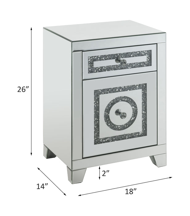 Noralie 26"H 2 Drawers Rectangular Accent Table with Tapered Legs