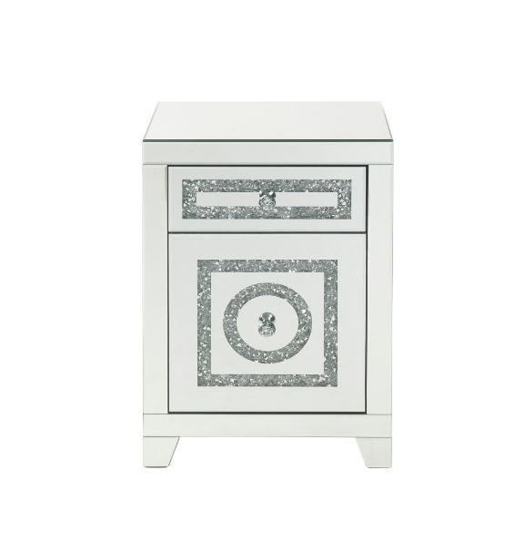 Noralie 26"H 2 Drawers Rectangular Accent Table with Tapered Legs