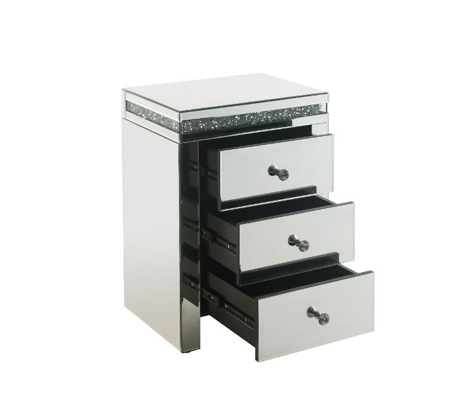 Noralie 3 Drawers Rectangular Accent Table with Sled Base