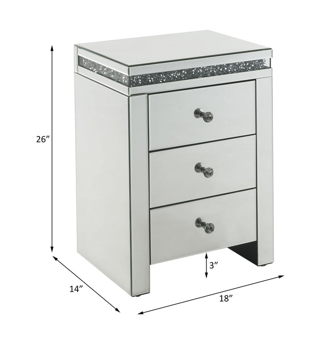 Noralie 3 Drawers Rectangular Accent Table with Sled Base