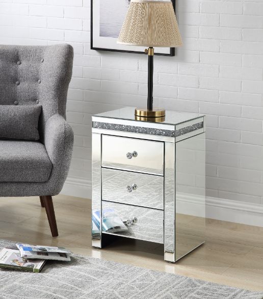 Noralie 3 Drawers Rectangular Accent Table with Sled Base