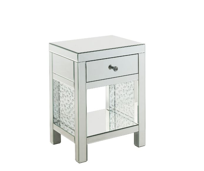 Nysa 1-Drawer 1-Shelf Rectangular Accent Table