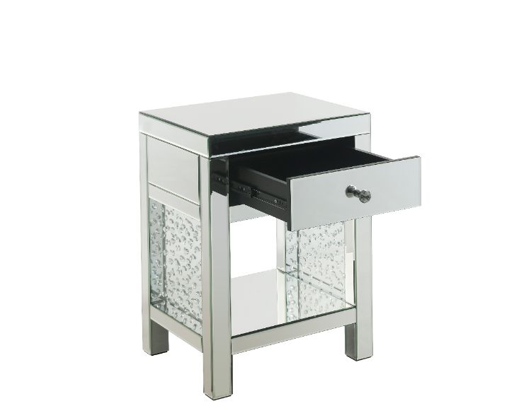 Nysa 1-Drawer 1-Shelf Rectangular Accent Table