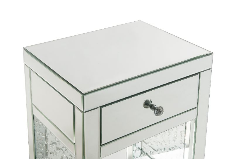 Nysa 1-Drawer 1-Shelf Rectangular Accent Table