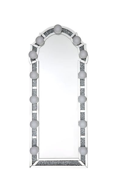 Noralie 4"W Rectangular Glam Floor Mirror