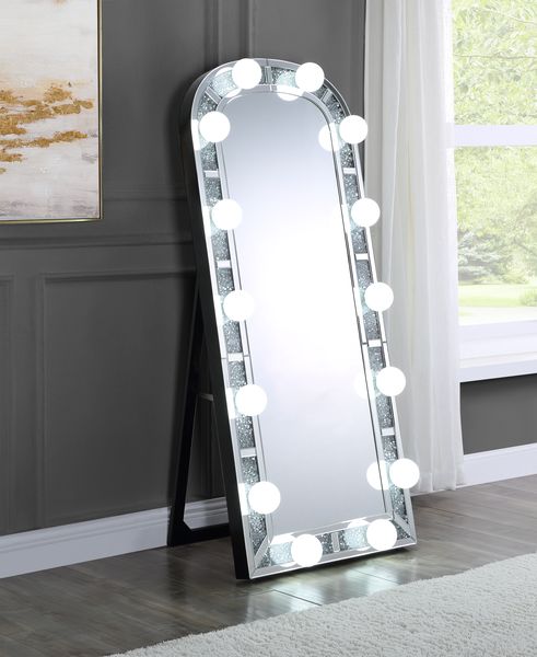 Noralie 27"L x 63"H Glam Floor Mirror with Arch Shape