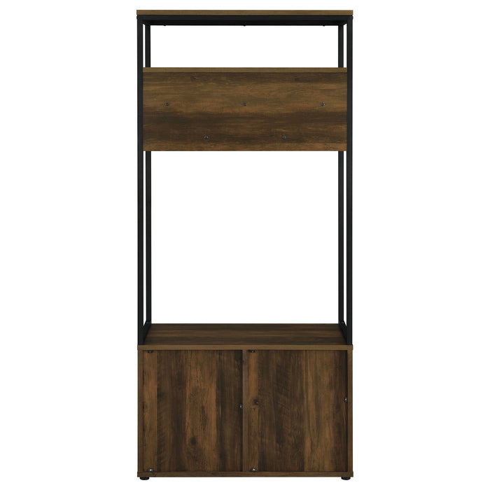 Coaster Quincy 2-door Engineered Wood Hall Tree Dark Pine and Black Default Title