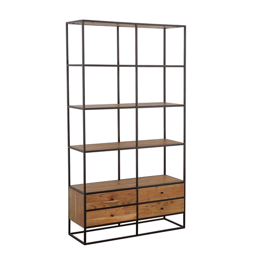 Coaster Belcroft 4-drawer Etagere Natural Acacia and Black Default Title