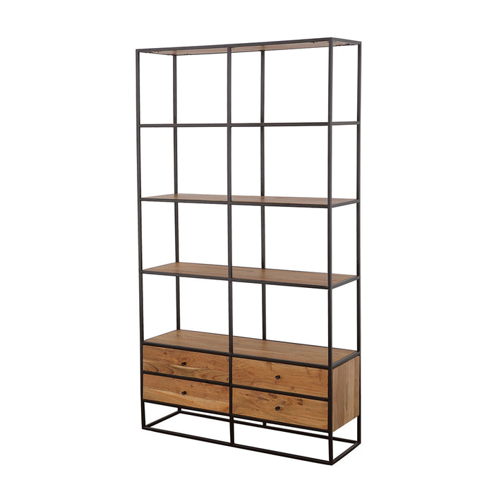 Coaster Belcroft 4-drawer Etagere Natural Acacia and Black Default Title