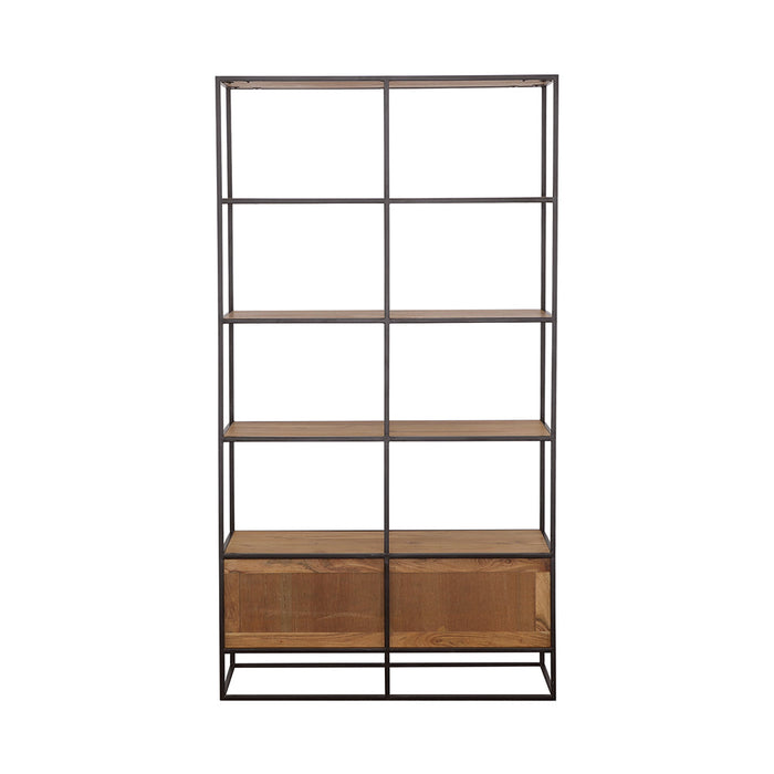 Coaster Belcroft 4-drawer Etagere Natural Acacia and Black Default Title