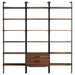 Owens 3-piece 96-inch Wall Mounted Bookshelf Set Walnut