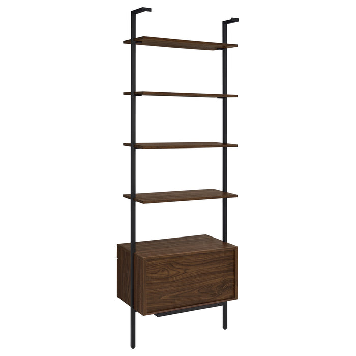 Owens 3-piece 96-inch Wall Mounted Bookshelf Set Walnut