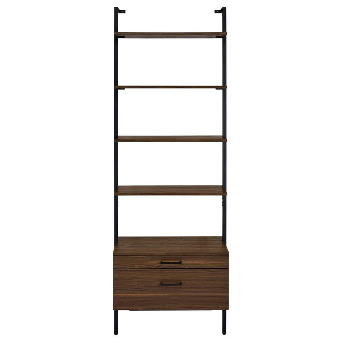 Owens 31-inch 4-shelf Storage Wall Bookshelf Walnut