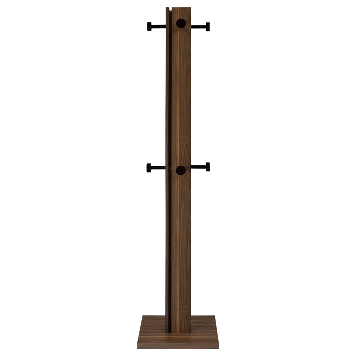 Rikkie Walnut Coat Rack Walnut and Mirror