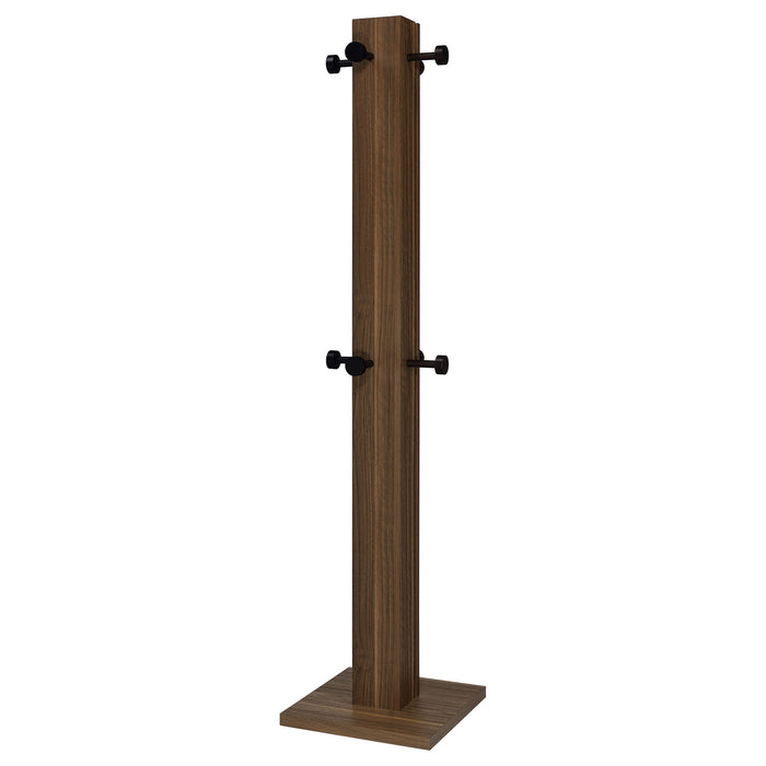 Rikkie Walnut Coat Rack Walnut and Mirror