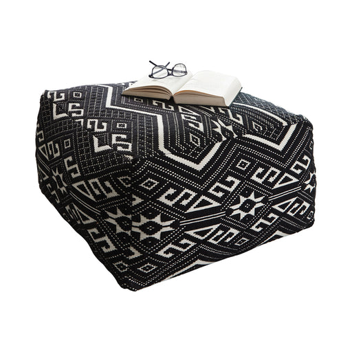 Ofira Square Upholstered Pouf Black