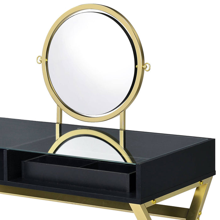 Coleen 42"L Vanity Desk with Mirror & Jewelry Tray