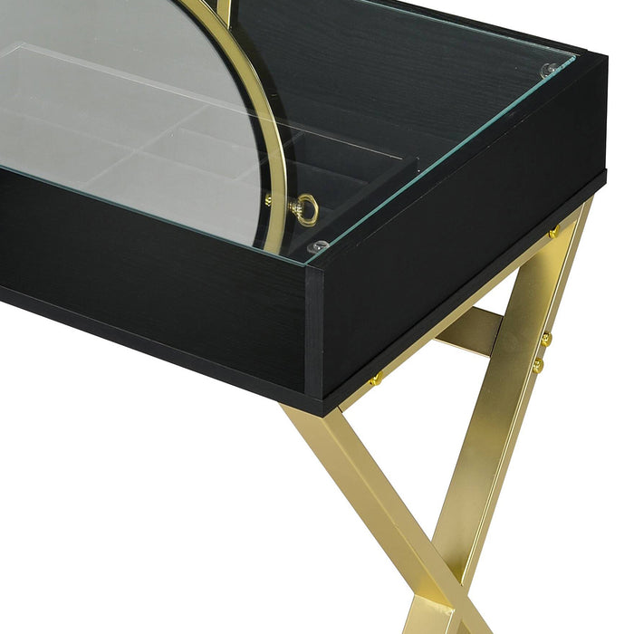 Coleen 42"L Vanity Desk with Mirror & Jewelry Tray