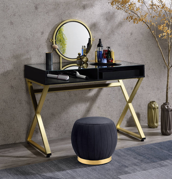 Coleen 42"L Vanity Desk with Mirror & Jewelry Tray