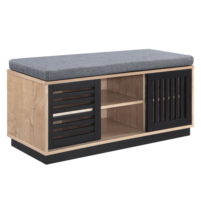 Gamaliel 39"L Upholstered Bench with Storage