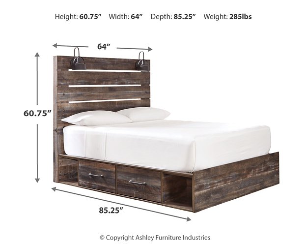 Drystan Bed with 4 Storage Drawers