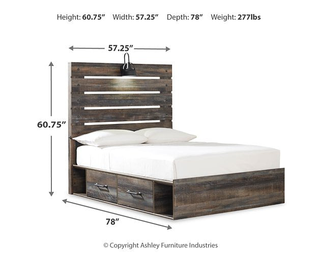 Drystan Bed with 4 Storage Drawers