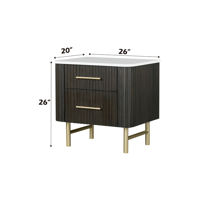 Clayten Rectangular 2-Drawer Nightstand