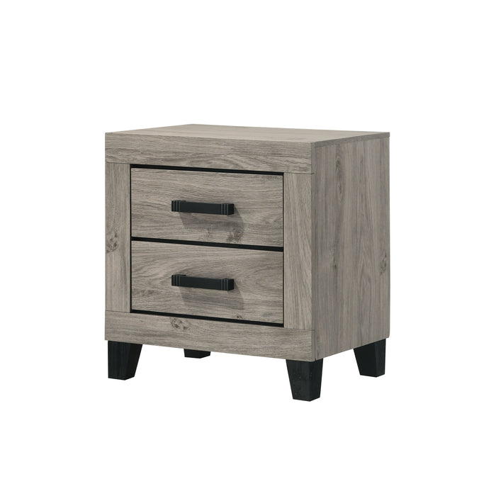 Mari 22"L Rectangular 2-Drawer Nightstand