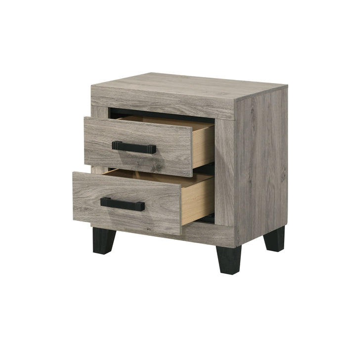 Mari 22"L Rectangular 2-Drawer Nightstand