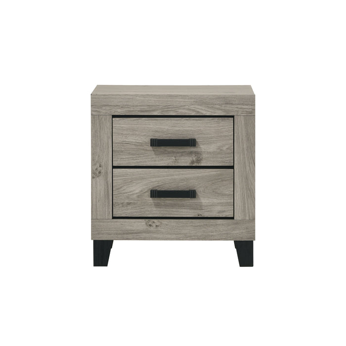 Mari 22"L Rectangular 2-Drawer Nightstand