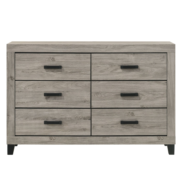 Mari 57"L Rectangular 6-Drawer Dresser