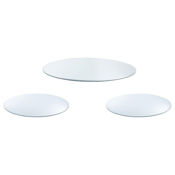 3-piece Occasional Table Clear Tempered Glass Top