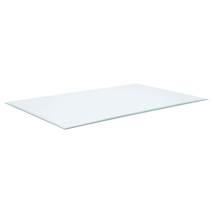 72x42-inch 8mm Rectangular Clear Tempered Glass Top