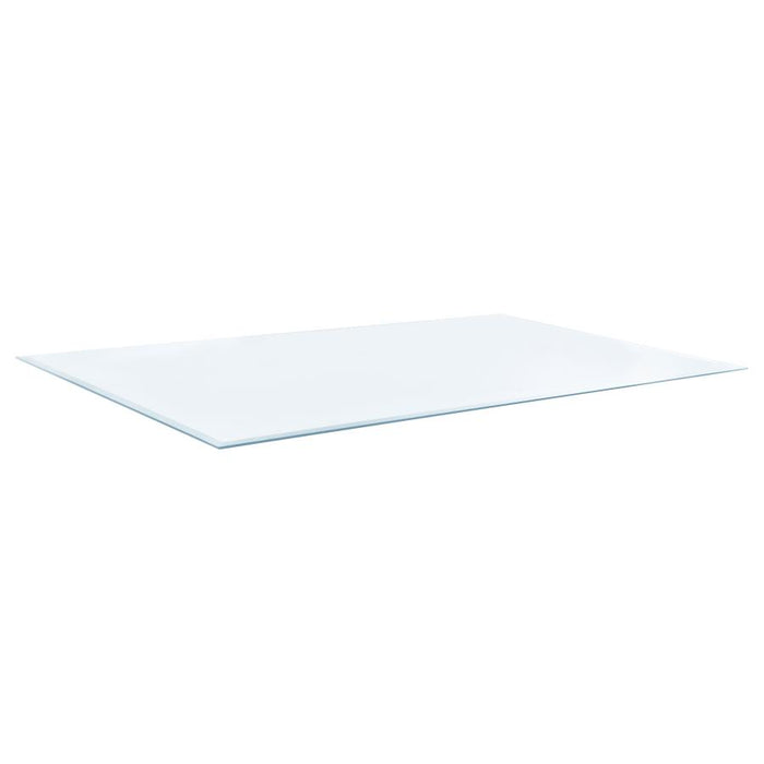 50x18-inch 6mm Rectangular Clear Tempered Glass Top