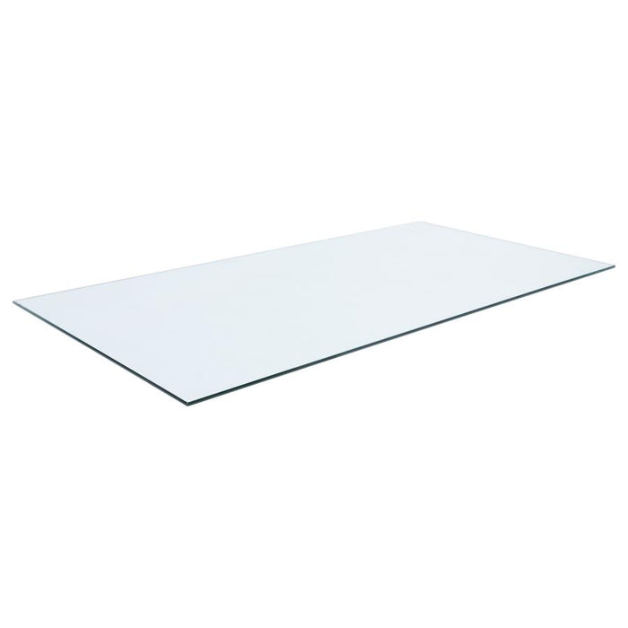 60x30-inch 10mm Rectangular Clear Tempered Glass Top