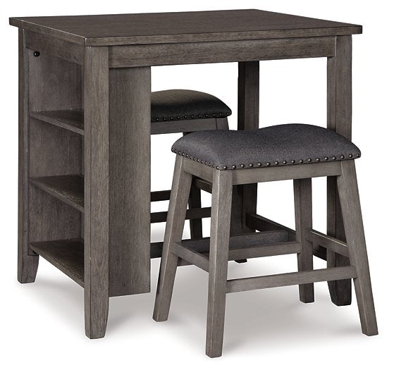 Caitbrook Counter Height Dining Table and Bar Stools (Set of 3)