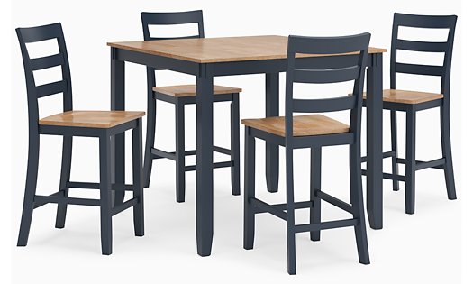 Gesthaven Counter Height Dining Table and 4 Barstools (Set of 5)