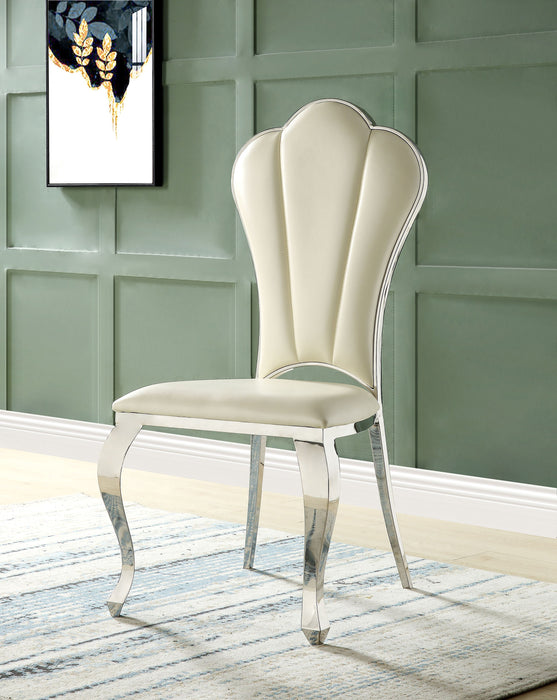 Cyrene 43"H Upholstered Side Chair with Scalloped Back (Set-2)